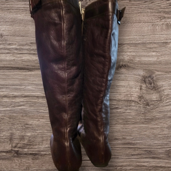 Tall Leather Zipper Boots Womens 9.5 - Picture 5 of 10